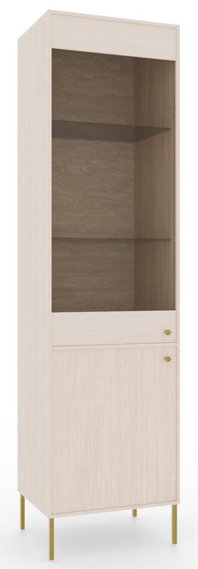 Vitrina ADRK Tili, smėlio ruda sp., 40.8 cm x 51.8 cm x 180 cm