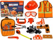 Žaislinis meistro įrankių rinkinys Lean Toys Deluxe Tool Set 9946, oranžinė sp.