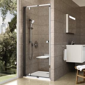 Двери для душа Ravak Pivot PDOP1-90, 90 см x 190 см, алюминиевый цв./прозрачный цв./закаленный