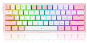 Проводная игровая клавиатура Redragon K617 Fizz, EN, белый цв.