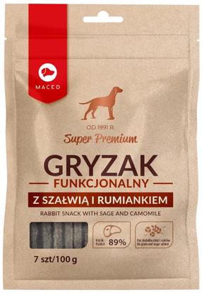 Skanėstas šunims Maced Super Premium Rabbit Snack With Sage, triušiena, 0.1 kg