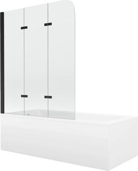 Vonia su sienele, laisvai pastatoma/kampinė Mexen Cubik, 160 cm x 70 cm x 41.5 cm, stačiakampis, balta sp.