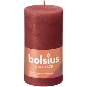 Küünal, silindri Bolsius Rustic Delicate Red, 60 h, punane v.