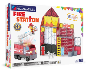Magnetinis konstruktorius Magna-Tiles Fire Station 252050FSMT, 50 vnt., įvairių spalvų