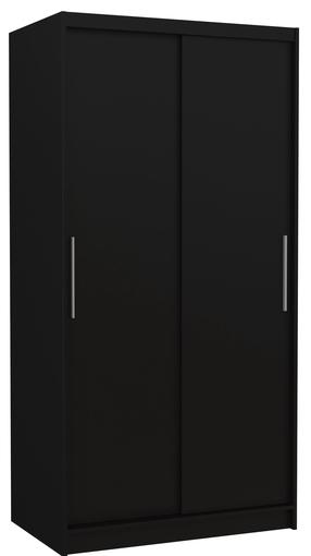 Riidekapp ADRK Asten 100, must v., 58 cm x 100 cm x 200 cm