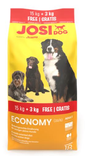 Sausā suņu barība Josera JosiDog Economy, gaļa, 18 kg