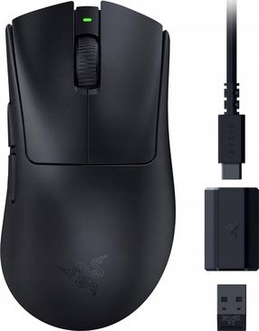 Bezvadu spēļu pele Razer DeathAdder V3 Hyperspeed, bluetooth / usb / 2.4ghz, melna krās.