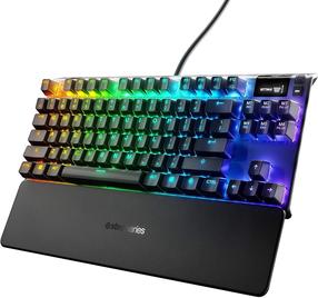 Laidinė žaidimų klaviatūra Steelseries Apex Apex 7 QX2 Red, EN, juoda sp.
