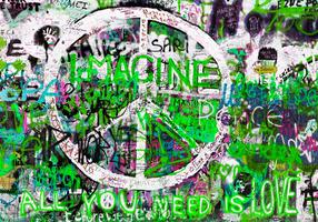 Fototapeet Artgeist Green Graffiti 3XLFT731, 245 cm x 245 cm