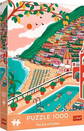 Dėlionė Trefl The Art Of Colour Modern Positano Italy 10895, 68.3 cm x 48 cm, 1000 vnt., įvairių spalvų