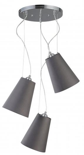 Šviestuvas kabinamas GTV Kasel 6229 OS-KAS3-15-DEC, E27, 3 x 40 W, pilka sp. / chromo sp.