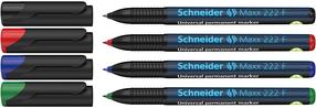 Teksto žymeklis Schneider Maxx 222 F, 0.7 mm, mėlyna sp./juoda sp./raudona sp.