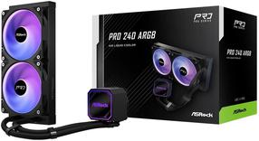 Vandens aušintuvas procesoriui ASRock Pro 240 ARGB (90-APRA24-BAAGA6), 277 mm x 27 mm