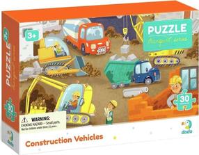 Dėlionė Dodo Construction Machines 446384, 20 cm x 27 cm, 30 vnt., įvairių spalvų