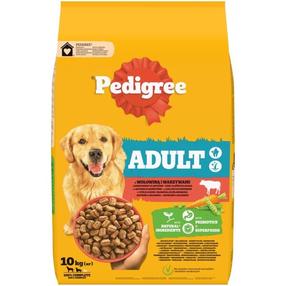Sausas šunų maistas Pedigree C063280, jautiena/daržovės, 10 kg