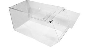Mājdzīvnieku barības uzglabāšanas kaste Flamingo Snack Box, 2.9 l, 55.5 cm x 25 cm x 27.5 cm, caurspīdīga krās.