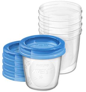 Емкость для молока Philips Avent, 0 мес., полипропилен (pp), прозрачный цв./синий цв.