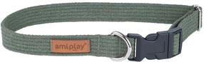 Kaelarihm koertele Amiplay Cotton, roheline v., 350 - 500 mm x 20 mm, 35-50