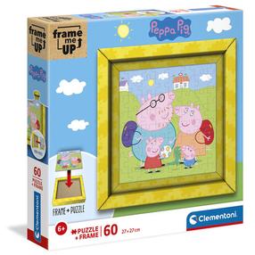Пазл Clementoni Frame Me Peppa Pig 38809, 27 см x 27 см, 60 шт., многоцветный