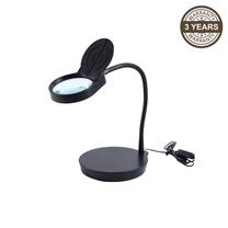 Darbo stalo šviestuvas su padidinamuoju stiklu Domoletti PD-4S-1, LED, 3.5W, juoda sp./juoda sp.