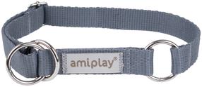 Antkaklis šunims Amiplay Samba, pilka sp., 250 - 400 mm x 20 mm, 25-40
