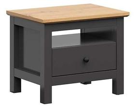 Naktinis staliukas Hesen S515-KOM1S/5/6-GF/DASN, ąžuolo sp./grafito sp., 50 cm x 44 cm x 60 cm
