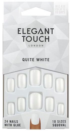 Pielīmējamie nagi Elegant Touch Polished Colour 10593927, quite white krās., 25 gab.