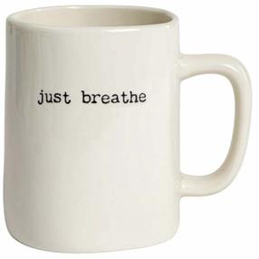  Чашка Homla Manza Just Breathe, белый цв., 0.55 л
