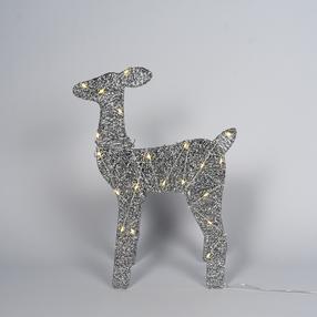 Dekoracija „Elnias“ Christmas Touch su LED apšvietimu, 48 cm, sidabro sp.