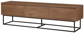 TV staliukas Kalune Design Milo, juoda sp./riešuto sp., 180 cm x 40 cm x 50 cm