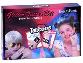 Rinkinys tatuiruotėms Beauty Bomb Glitter Tattoo, įvairių spalvų