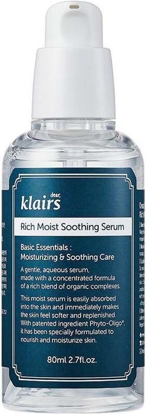 Näo seerum Dear, Klairs Rich Moist, 80 ml
