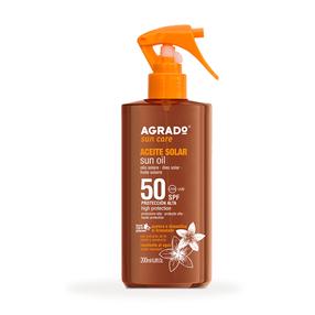 Päevituse hooldusõli keha jaoks Agrado Sun Oil SPF50, 200 ml