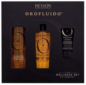 Matu un ķermeņa kopšanas produktu komplekts Revlon Professional Orofluido Wellness Set, 3 gab., 390 ml
