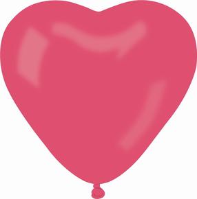 Õhupallide komplekt erikujuga Gemar Large Heart, punane v., 50 tk