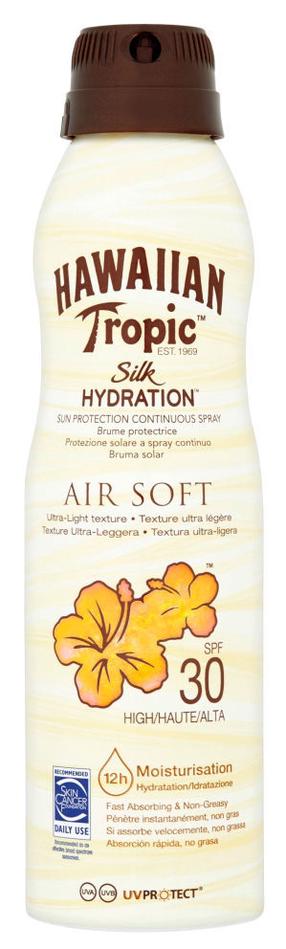 Спрей для ухода за загаром Hawaiian Tropic Silk Hydration Air Soft Sun Protection SPF30, 177 мл