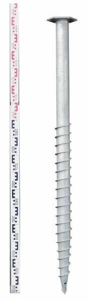 Skrūvpālis Baumera 241430, 140 cm, sudraba krās.