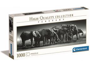 Puzle Clementoni Herd Of Giants 39836, 33 cm x 98 cm, 1000 gab., pelēka krās.
