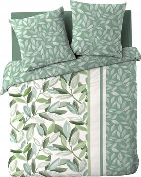 Gultas veļas komplekts Douceur d`Interieur Eleonore, balta krās./zaļa krās., 63 x 63 cm, 220 x 240 cm