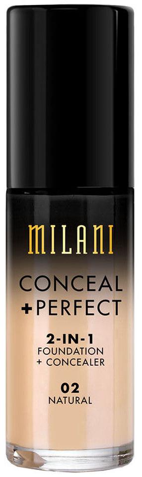 Skystas makiažo pagrindas Milani Conceal + Perfect, 02 natural, 30 ml