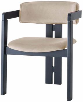 Valgomojo kėdė Kalune Design CO-007 974NMB1741, matinė, juoda sp./smėlio sp., 49 cm x 58 cm x 76 cm