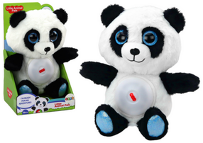 Žaislinis gyvūnas panda Lean Toys Little Animal Pals, 17 cm, balta/juoda