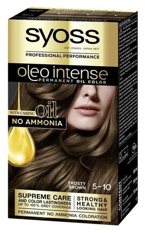 Juuksevärv Syoss Oleo Intense, 5.10 frosty brown v., 5.10 Frosty Brown, 115 ml