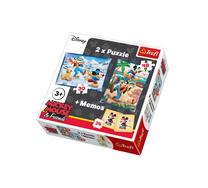 Dėlionė 2in1 Trefl Memos Disney 90604, 28.2 cm x 28.2 cm, 78 vnt., įvairių spalvų