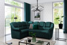 Kampinė sofa Lord II Dora 85, tamsiai žalia sp., kairinė, 190 x 243 cm x 105 cm