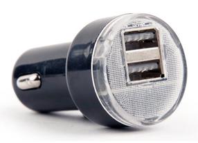 Automobilinis įkroviklis Gembird EG-U2C2A-CAR-02, 2 x USB, juoda sp.