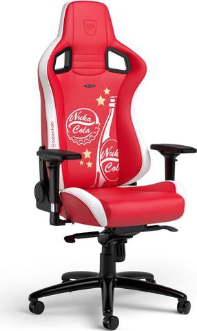 Žaidimų kėdė Noblechairs Nuka-Cola Fallout Edition, 56.5 x 35 x 49.5 - 59.5 cm, raudona sp.