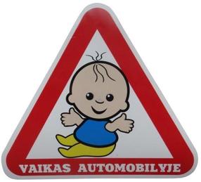 Automobilio lipdukas Baby On Car LIP010, 13.5 cm x 12.5 cm