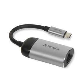 Adapteris Verbatim 49146 USB Type-C, RJ-45, 0.1 m, sudraba krās./melna krās.
