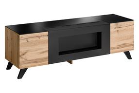 Televizoriaus spintelė ASM Thin Thin, rudas/juodas, 150 cm x 45 cm x 47 cm